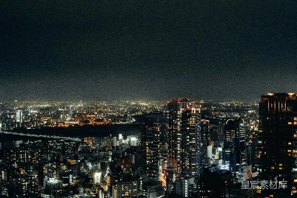 高清摄影 夜幕下的都市天际线