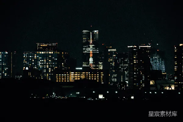 高清摄影 夜幕下的城市剪影