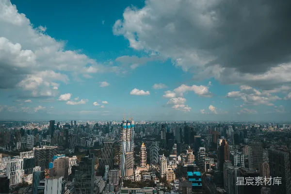 高清摄影 云端的城市风光