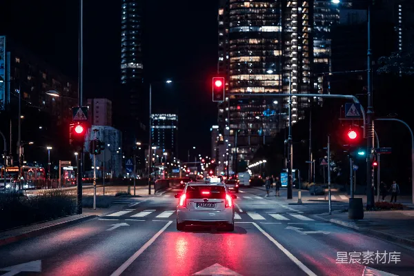 高清摄影 夜色中的城市街景