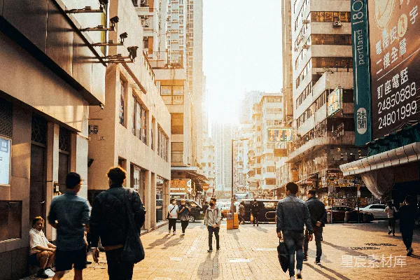 高清摄影 都市晨光下的街道