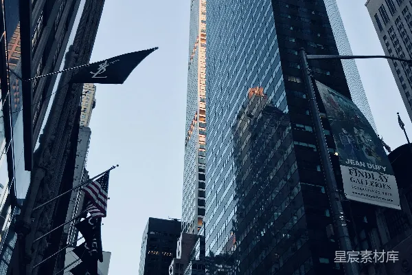 高清摄影 纽约摩天大楼下的城市景象