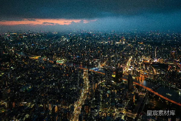 高清摄影 东京夜景俯瞰