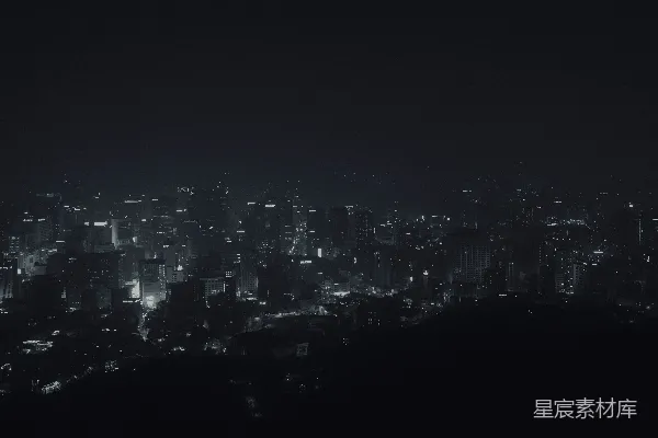高清摄影 夜幕下的城市剪影