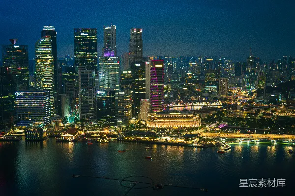 高清摄影 新加坡夜景俯瞰