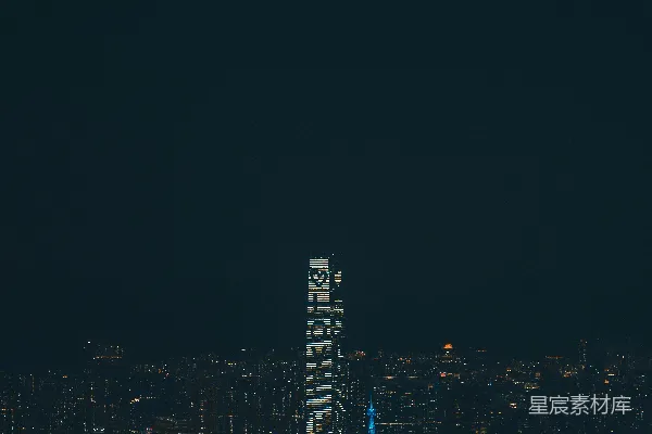 高清摄影 璀璨夜幕下的香港天际线