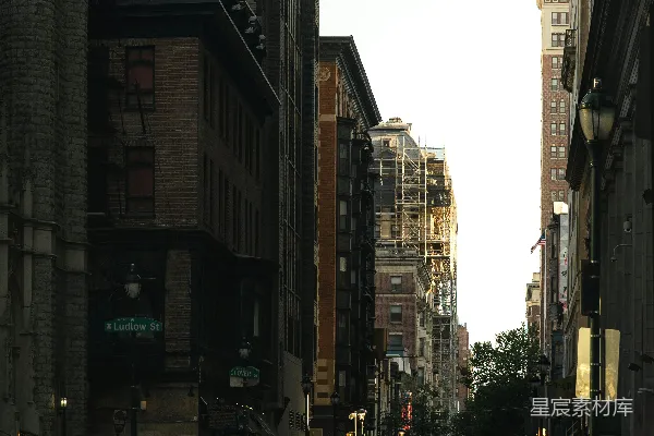 高清摄影 夕阳下的城市街道