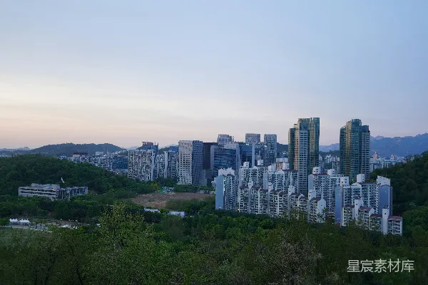 高清摄影 城市与自然的和谐共存