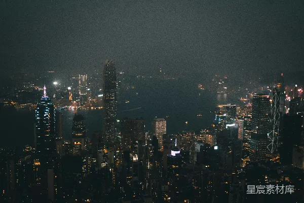 高清摄影 夜幕下的维多利亚港