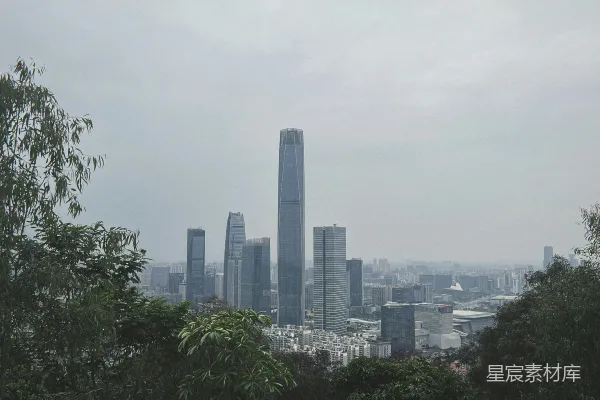 高清摄影 城市天际线与自然景色