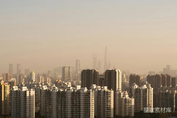 高清摄影 上海晨曦：城市天际线