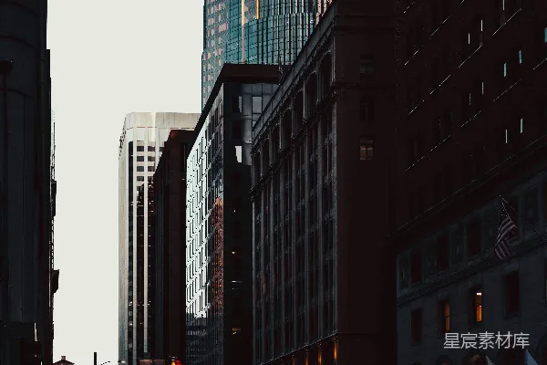 高清摄影 城市黄昏的街景