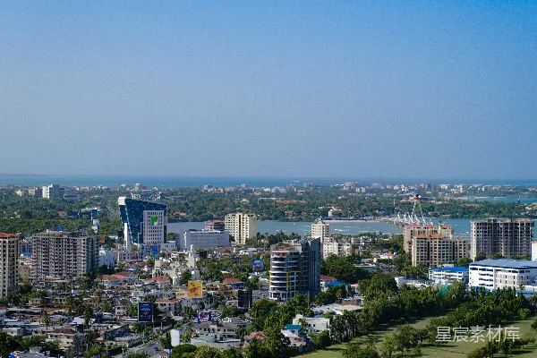 高清摄影 热带城市全景俯瞰