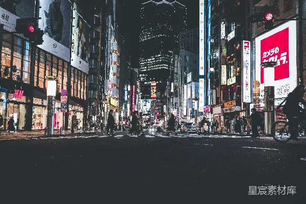高清摄影 夜晚繁忙的都市街道