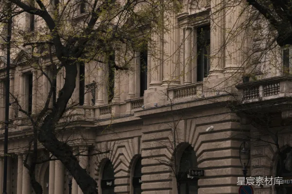 高清摄影 城市街道上的古典建筑