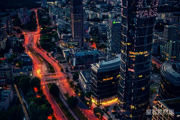 高清摄影 日落时的城市天际线