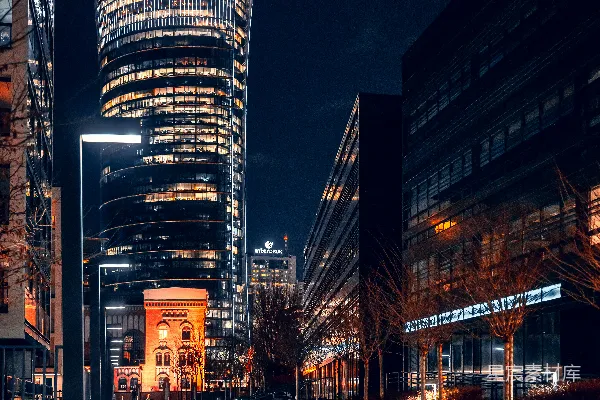 高清摄影 夜幕下的城市灯火