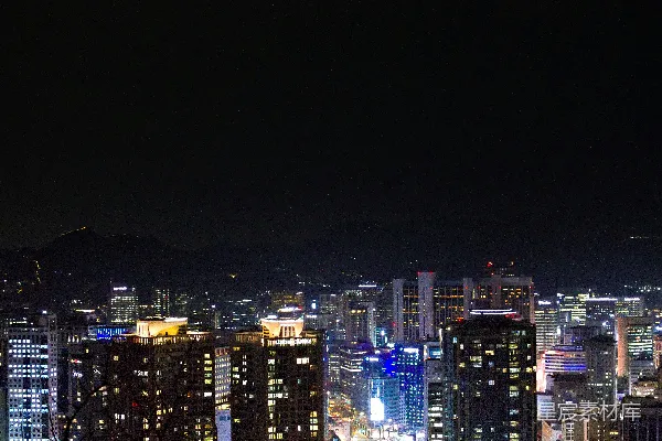高清摄影 夜幕下的城市景观