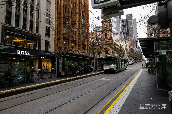 高清摄影 墨尔本街景：电车与复古建筑