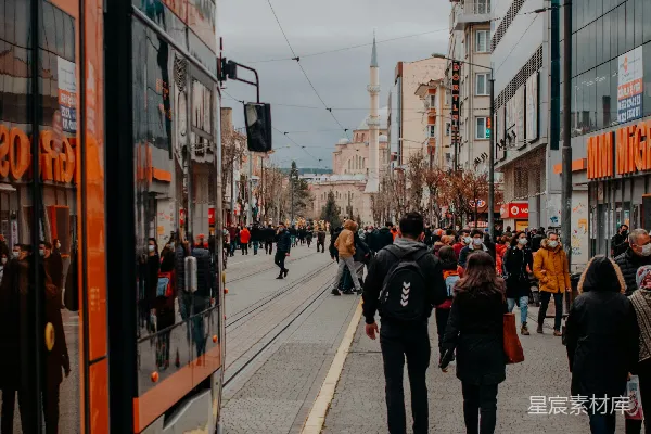 高清摄影 繁忙的城市街道