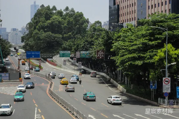 高清摄影 现代城市中的繁忙道路
