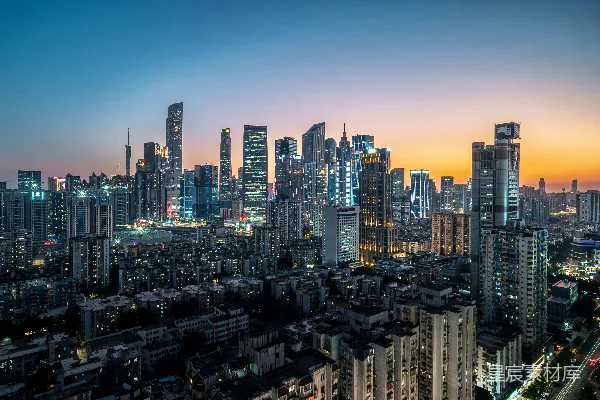 高清摄影 日落时的城市天际线