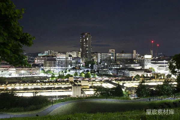 高清摄影 城市夜景俯瞰