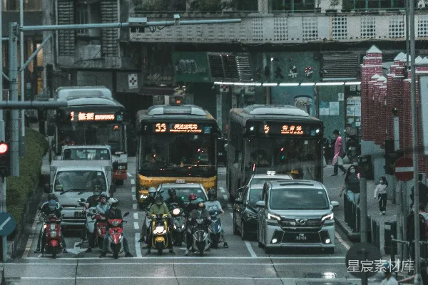 高清摄影 繁忙的城市街道