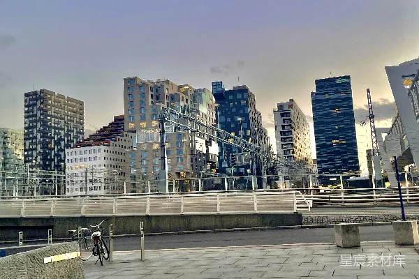 高清摄影 城市天际线的黄昏