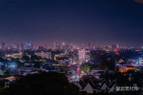 高清摄影 夜幕下的城市景观