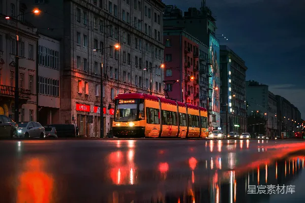 高清摄影 夜幕下的城市街景