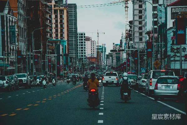 高清摄影 繁忙的城市街道