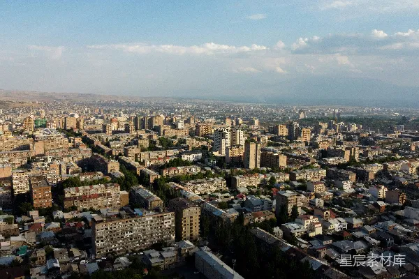 高清摄影 阳光下的城市全景