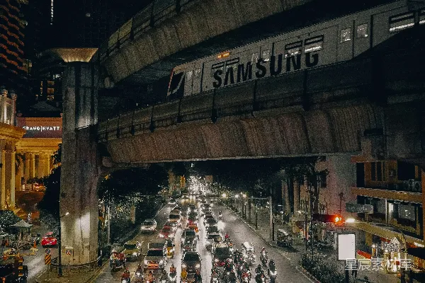 高清摄影 夜幕下的城市繁忙