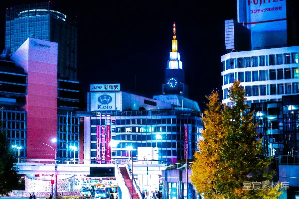高清摄影 夜幕下的城市繁华