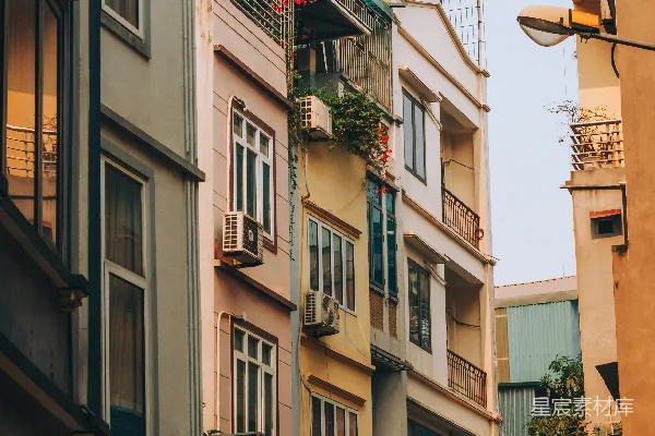 高清摄影 城市中的色彩建筑