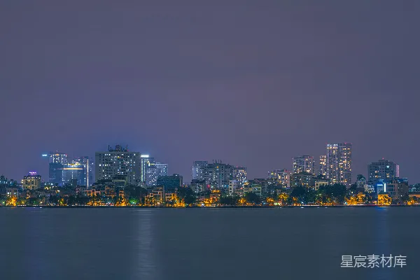 高清摄影 夜幕下的城市剪影