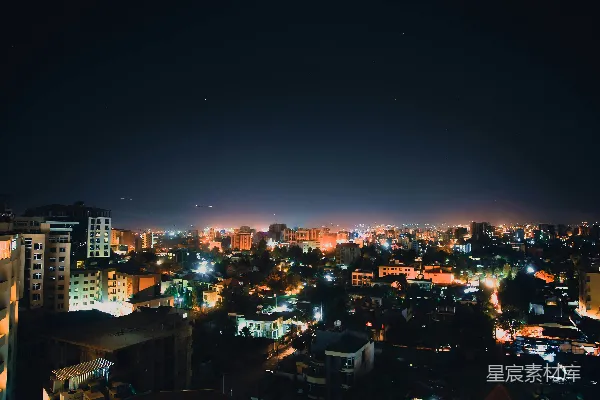 高清摄影 夜色中的城市剪影