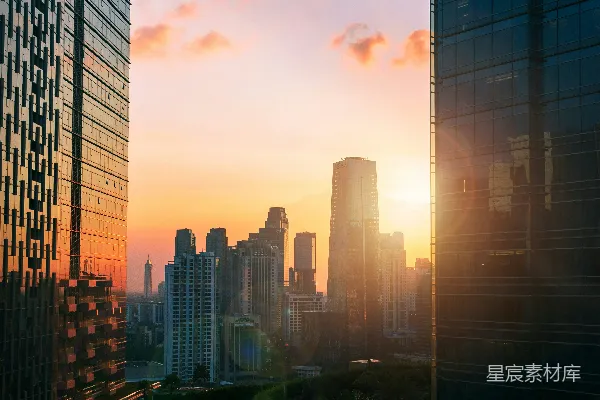 高清摄影 都市日落