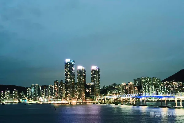 高清摄影 夜幕下的城市天际线