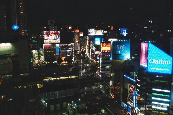 高清摄影 东京涩谷的夜景