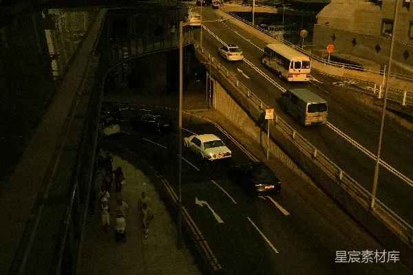 高清摄影 夜幕下的城市街道