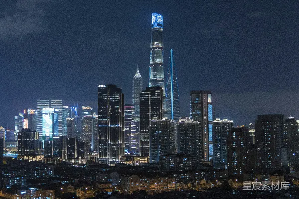高清摄影 上海夜景：陆家嘴金融中心