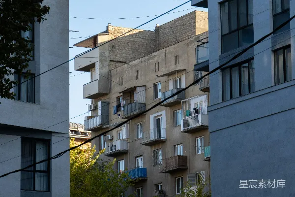 高清摄影 城市街景中的老式建筑