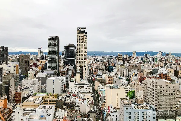 高清摄影 大阪城市天际线