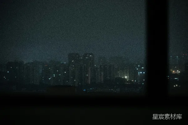 高清摄影 夜幕下的城市剪影