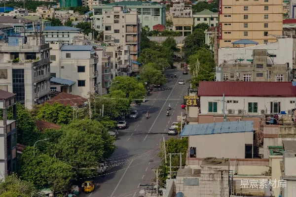 高清摄影 城市全景俯瞰图