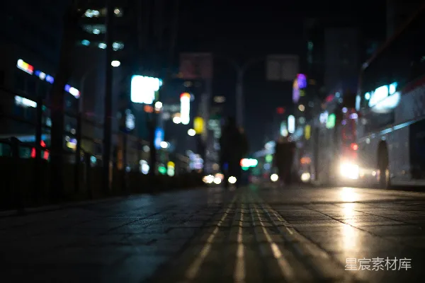 高清摄影 夜晚的城市街头