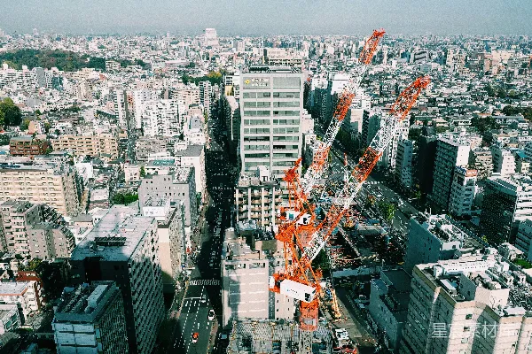 高清摄影 东京都心的建设景象
