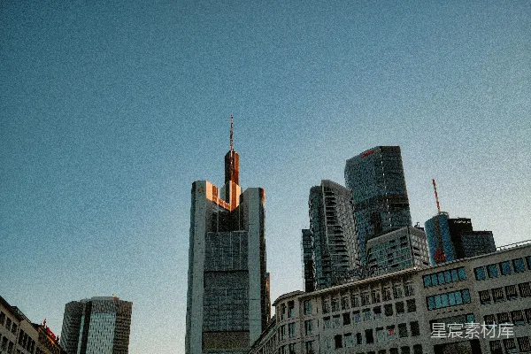 高清摄影 日落时的城市天际线
